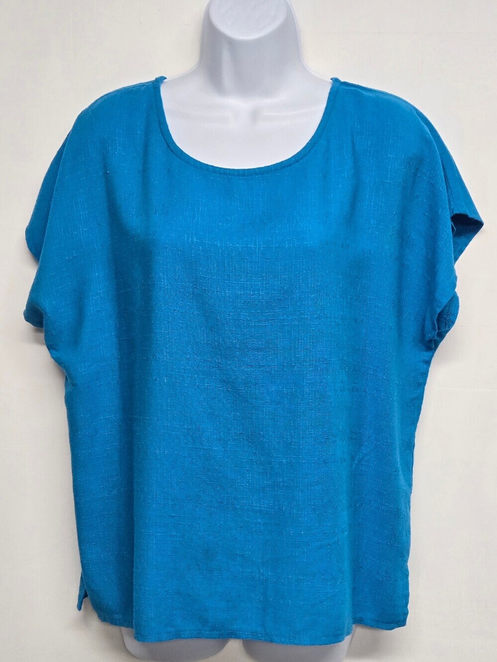 Requirements 16 Vintage Blue Top Faux Linen